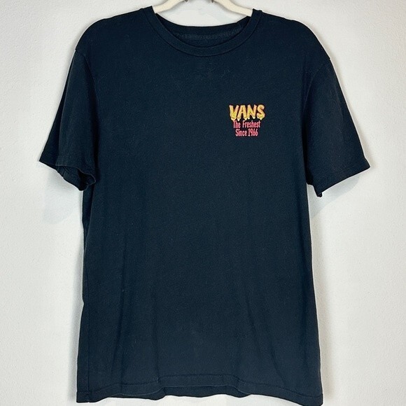 Vans The Freshest since 1966 Black Graphic T-shirt M - Picture 1 of 7